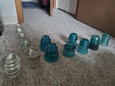 Lot Of 13 Glass Insulators AM Tel & Tel H.G. Good Co AT&T picture