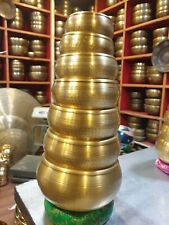 Set Of 7 Hand Hammer Tibetan Handmade 7 Pieces Singing Bowl Therapy Meditation picture