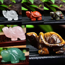 Quartz Crystal Carved Longevity Tortoise Animal Turtle Healing Gemstone Natural picture