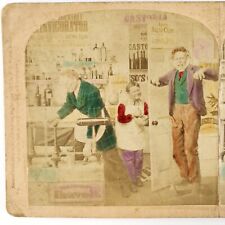 Shock Therapy Treatment Doctor Stereoview c1877 Weller Quack Medicine Photo H484 picture
