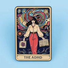 The ADHD - Enamel Pin - Tarot Card - Neurodivergent AuDHD picture