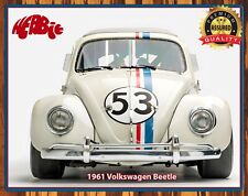 1961 Volkswagen Beetle - Herbie The Love Bug - Metal Sign 11 x 14 picture