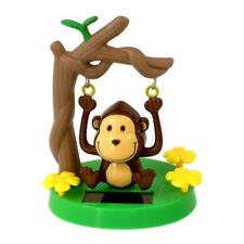 2X Car Monkey Ornament Vehicle Solar Powered Monkey Ornament Swinging Dancer Toy picture