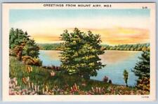 1950-60's GREETINGS FROM MT MOUNT AIRY MARYLAND MD VINTAGE LINEN POSTCARD 11715 picture