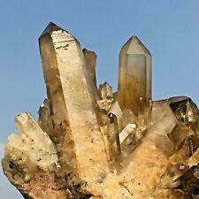 3400g Large Natural Tea Coloured Quartz Crystal Cluster Mineral Specimen Healing picture