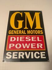 GM General Motors Diesel Power Service Vintage Porcelain Sign 10