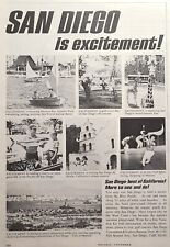 San Diego California Excitement Horse Racing Jai Alai Zoo Vintage Print Ad 1965 picture