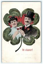 c1910 In Clover Lovers Couple St. Charles Minnesota MN Vintage Antique Postcard picture