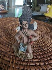 NOS Vintage Polyresin IAC 1998 Native American Indian with Bald Eagle Figurine picture