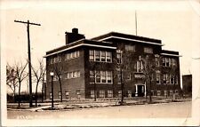 Real Photo Postcard High School in Kinsley, Kansas~133226 picture