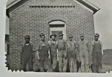 Construction Workers Overalls African American  Early 1900s Postcard RPPC 8219 picture
