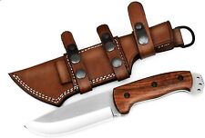 Hunting Knife 5''Blade/10''Full-Tang Fixed Blade Rosewood Handle Knife w/ Sheath picture