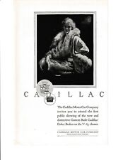 Cadillac Print Ad 1924 Woman Dressed In Furs picture