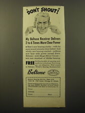 1948 Beltone Hearing Aids Ad - Don't shout picture
