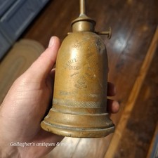 Antique French Brass Lampe de Surete Inexplosible Safety Oil Lamp Kerosene picture