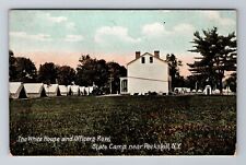 Peekskill NY-New York, State Camp White House, Officers Row, Vintage Postcard picture