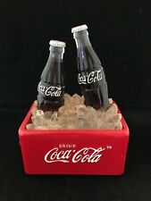 Vintage Coca-Cola Bottles In Lighted Ice Cooler Chest Collectible - NW picture