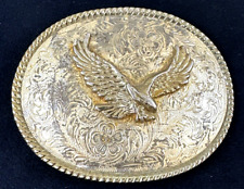 Vintage Masonic belt buckle - USA made - Western, Freemason Large picture