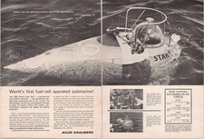 Allis-Chalmers STAR I Fuel Cell Submarine Vintage 1964 Magazine Ad Print picture