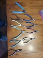 10 Vintage Jewler Electronic Pliers Utica Round Nose  Diagnol Cutter Needle  picture