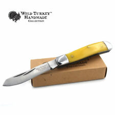 Wild Turkey Handmade Gentleman's Trapper Folding Pocket Collectors Knife EDC  picture