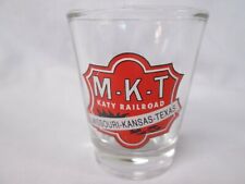 M.K.T. KATY RAILROAD MISSOURI - KANSAS - TEXAS LOGO SHOT GLASS picture