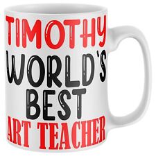 Customized Worlds Best Art Teacher Mug Gifts Custom Funny Personalized Mugs picture