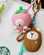 Starbucks China Summer Silicon Mini Cute Bear Keychain Earphone Bag Decorations picture