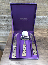 Neiman Marcus Silver Plate Cheese Knife set in case picture