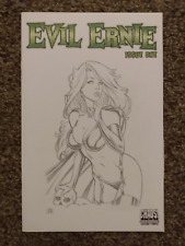 ORIGINAL LADY DEATH EVIL ERNIE SKETCH COVER ART DRAWING BY CAMPBELL VERSION #2 picture