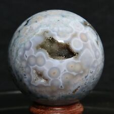 B8089-50mm-172g Amazing natural Ocean Jasper Orbicular Sphere Reiki Crystal Ball picture