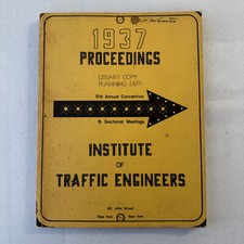 Institute of Traffic Engineers 1937 Urban Planning Book Document Road Building picture