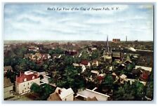 c1910's Bird's Eye View Of The City Of Niagara Falls New York NY Houses Postcard picture