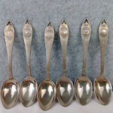 Collector Souvenir Spoons (Lot Of 6) American States. Matching Demitasse  picture