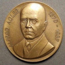 B608 Albert Adler (Bust)   Pathfinders In Psychiatry (Dates & Facts). Bronze, t picture