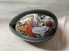 Palekh hand painted miniature artist A.Kochupalov egg music box NUMBERED WORKS picture