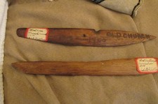 Antique 1800 Era Hand Carved Letter Openers Signed & Dated from a burned church picture
