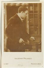 33013 Photo Ak Valdemar Psilander Silent Film Actor 1918 Rare PC picture