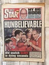 Daily Star Newspaper May 27 1999 Manchester United Treble Spanish Edition picture