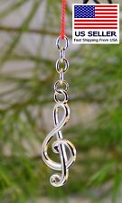 Music Keychain, Silver Treble, Nice Gift picture