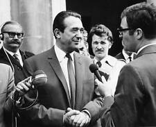 Media Magnate Robert Maxwell Talking To Reporters 1969 Old Photo picture