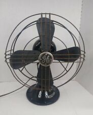 Antique/Vintage Ge 12‚ Desk Fan 2 Speeds Oscillation 1930s Black picture