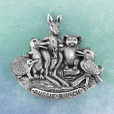 Aussie Bunch Souvenir Pewter Fridge Magnet Australiana Gift, Australian Made picture