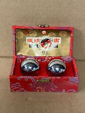 Baoding Balls Chinese Health Exercise Stress Relaxation Therapy Chrome READ picture