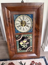 RARE Antique Charles Stratton Worcester Mass Brass Weight Clock Chime Striking picture