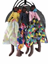Vintage S/3 Handmade Cloth African Art Dolls OOAK 25” Long picture