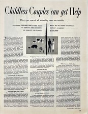 Medical Research Childless Infertility 1940s Quackery Vtg Magazine Article picture