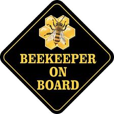 12in x 12in Beekeeper on Board Magnet Car Truck Vehicle Magnetic Sign picture