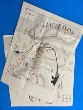J.R.R. Tolkien: Two Middle Earth Folded Maps Lord of the Rings Hobbit GLOSS picture