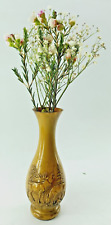 Vintage Plastic Mustard Bakelite Deer Vase | 1970s | Bohemian Scandinavian Art picture